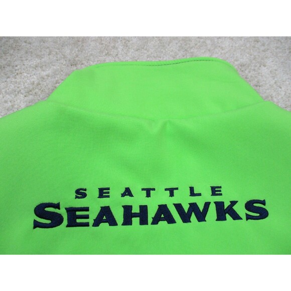 Seattle Seahawks Jacket Mens Extra Large Blue Green Full Zip Logo NFL Football * - Picture 12 of 16